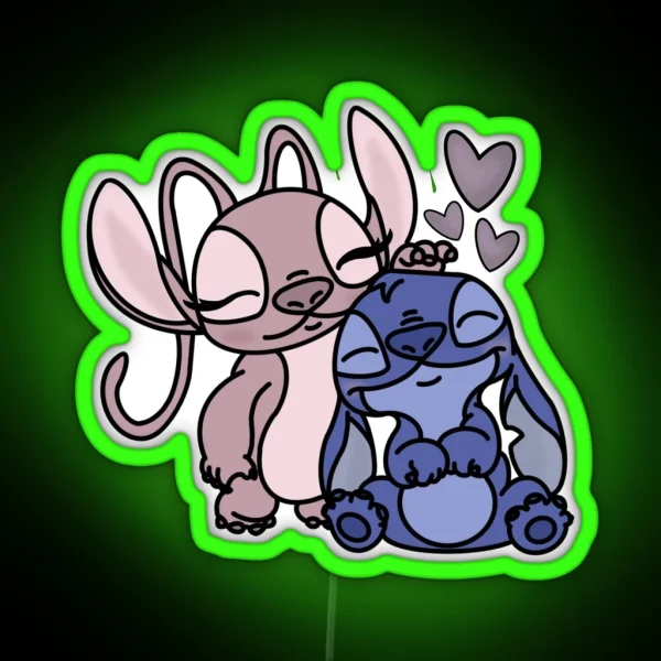 Angel And Stitch RGB Neon Sign