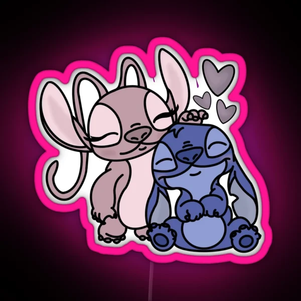 Angel And Stitch RGB Neon Sign