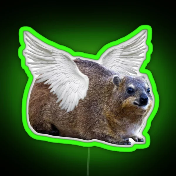 Angel Hyrax Dassie RGB Neon Sign