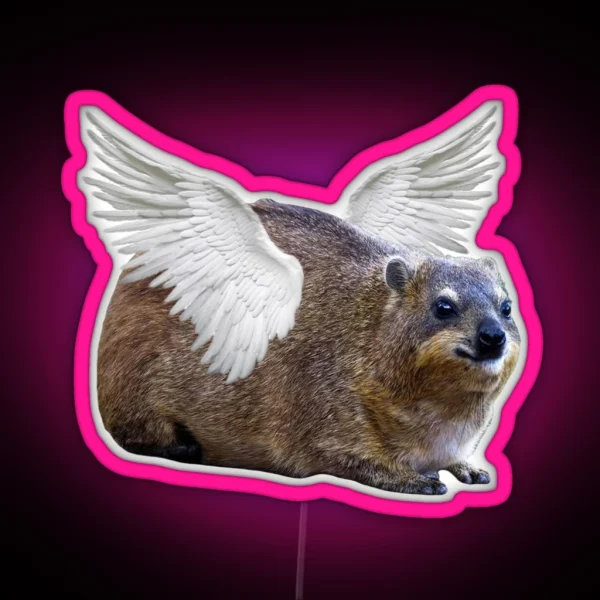 Angel Hyrax Dassie RGB Neon Sign