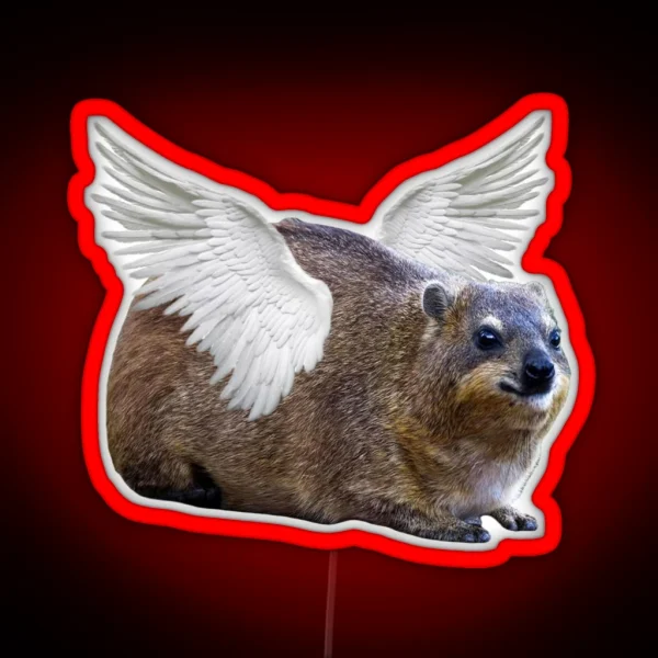Angel Hyrax Dassie RGB Neon Sign