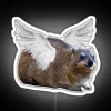 Neon Angel Hyrax Dassie RGB Sign Illuminates Your Wall Space