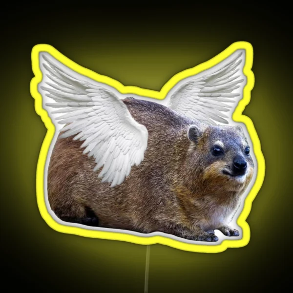 Angel Hyrax Dassie RGB Neon Sign