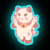 Vibrant Angel Puppycat Illuminated Neon Sign with Color Changing RGB Lighting
