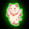 Whimsical Angel and Cute Kitten Neon Sign for Nursery Decorations.
