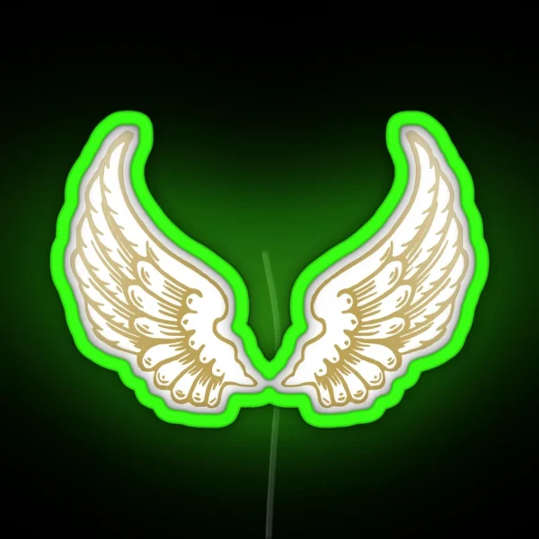 ANGEL VALKYRIE WINGS RGB Neon Sign