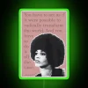 Angela Davis-inspired vibrant RGB neon sign for home decor statement.