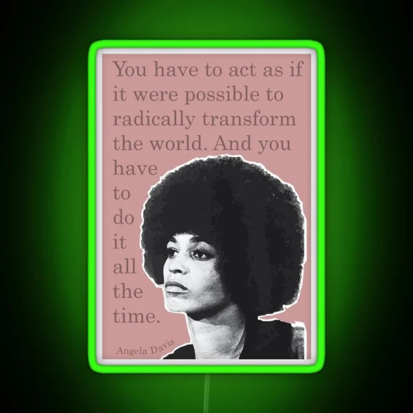 Angela Davis Led RGB Neon Sign