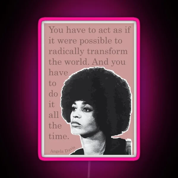 Angela Davis Led RGB Neon Sign