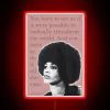 Angela Davis Inspires with Vibrant Rainbow Neon Symbolic Wall Decoration