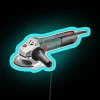 Angle Grinder Electric Tool In Watercolor Led RGB Neon Sign - Image 3