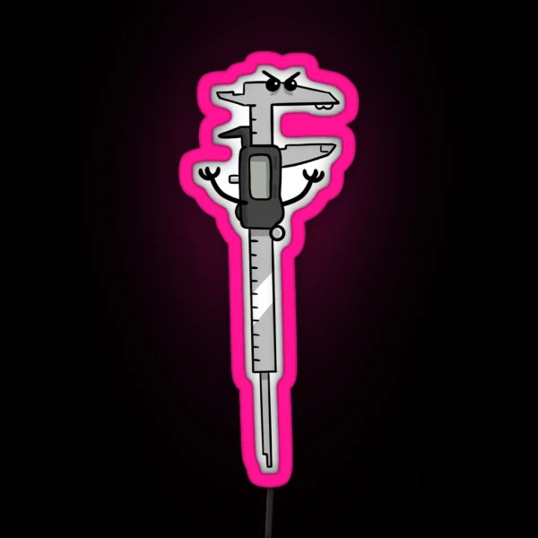 Angry Caliper RGB Neon Sign