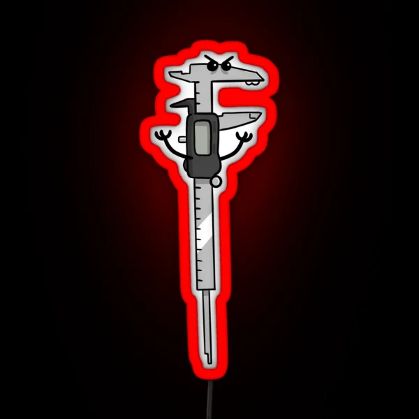 Angry Caliper RGB Neon Sign