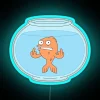 Angry Klaus American Dad animated TV show colorful neon signage