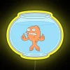 Vibrant RGB LED Neon Sign of Angry Klaus from American Dad