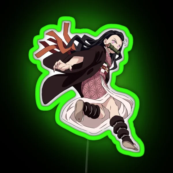 Angry Nezuko RGB Neon Sign
