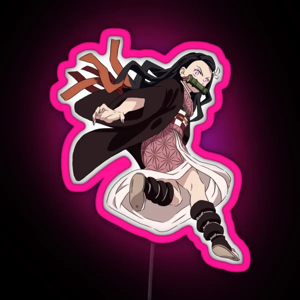 Angry Nezuko RGB Neon Sign