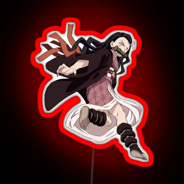 Angry Nezuko RGB Neon Sign