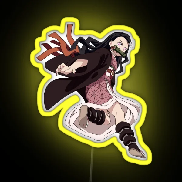 Angry Nezuko RGB Neon Sign