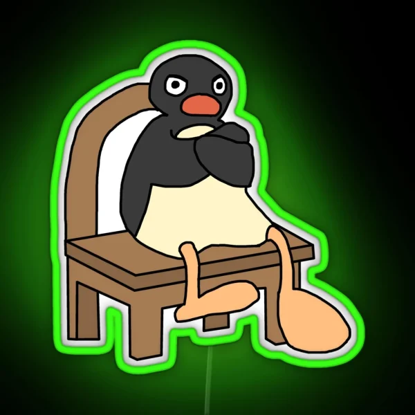 Angry Pingu RGB Neon Sign