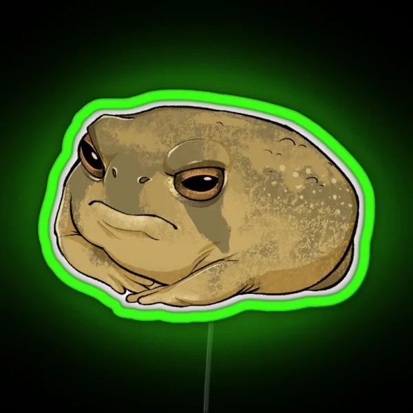 Angry Rain Frog RGB Neon Sign