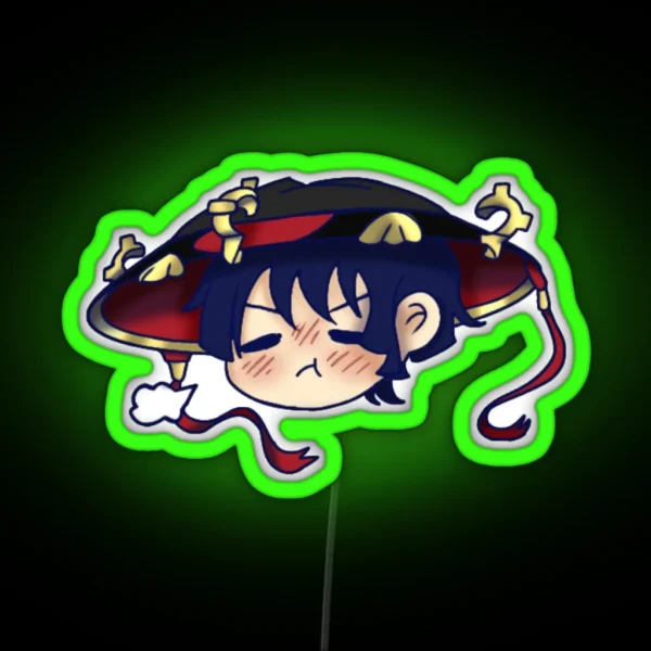 Angry Scaramouche RGB Neon Sign