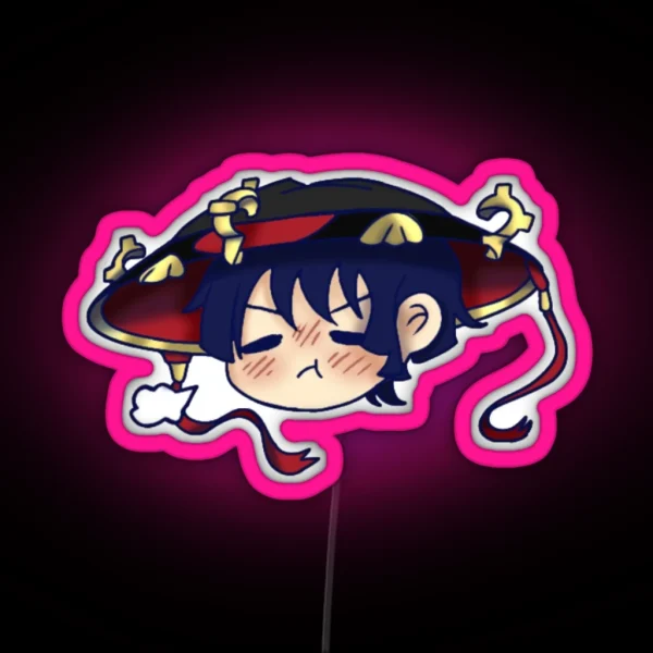 Angry Scaramouche RGB Neon Sign