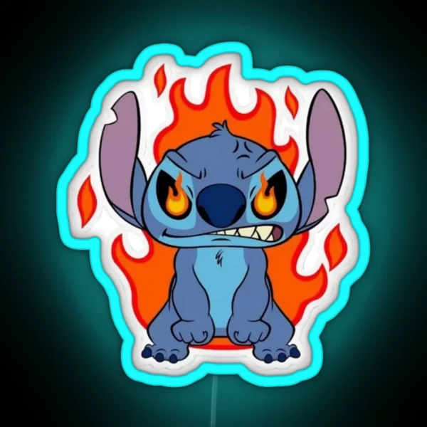 Angry STITCH RGB Neon Sign