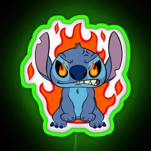 Angry STITCH RGB Neon Sign