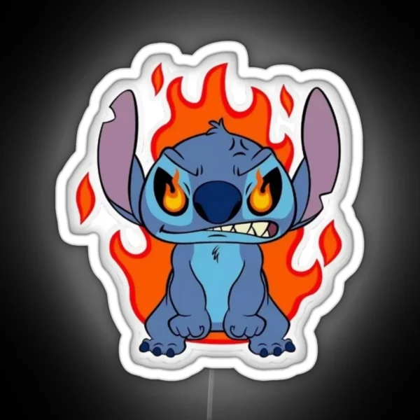 Angry STITCH RGB Neon Sign