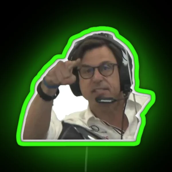 Angry Toto Wolff Brasil GP 2021 RGB Neon Sign
