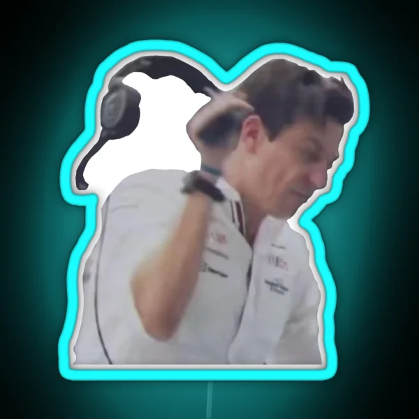 Angry Toto Wolff Meme Led RGB Neon Sign