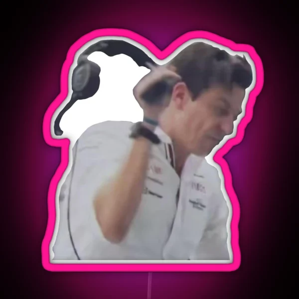 Angry Toto Wolff Meme Led RGB Neon Sign