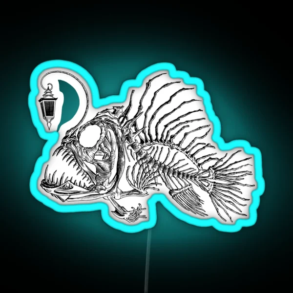 Angus The Anglerfish Black RGB Neon Sign