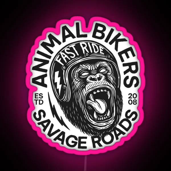 Animal Bikers RGB Neon Sign