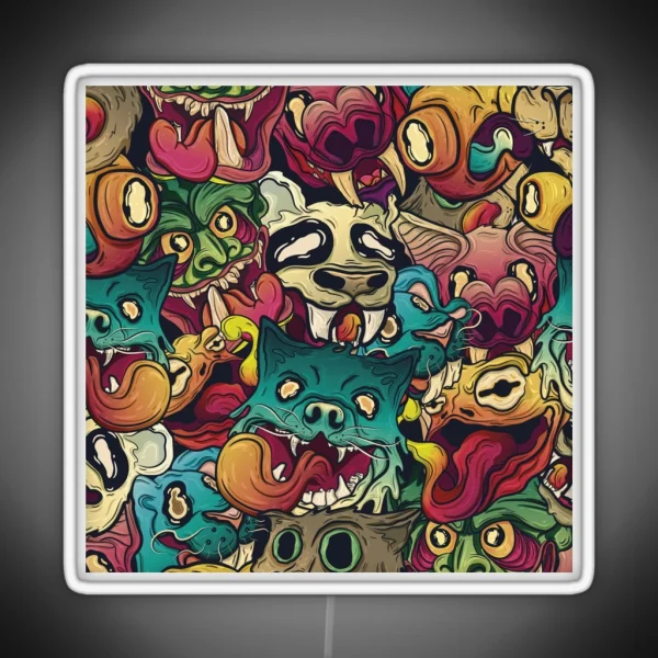 Animal Chaos RGB Neon Sign