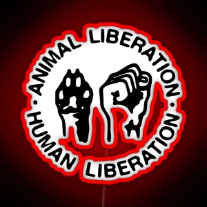 Animal Liberation Human Liberation RGB Neon Sign