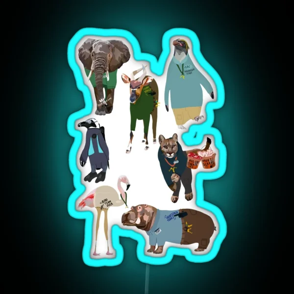 Animals As Zookeepers RGB Neon Sign