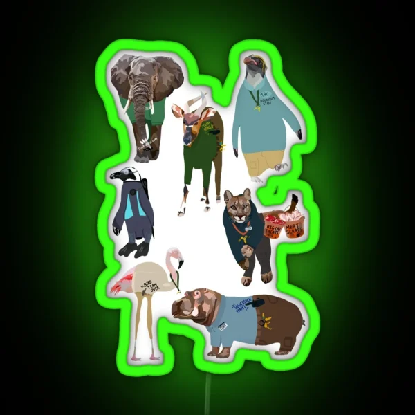 Animals As Zookeepers RGB Neon Sign