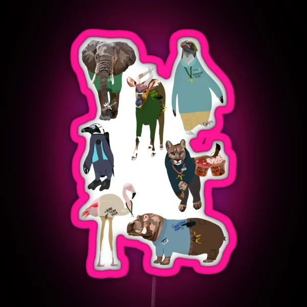 Animals As Zookeepers RGB Neon Sign