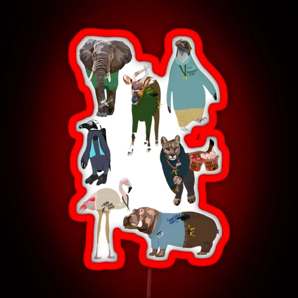 Animals As Zookeepers RGB Neon Sign