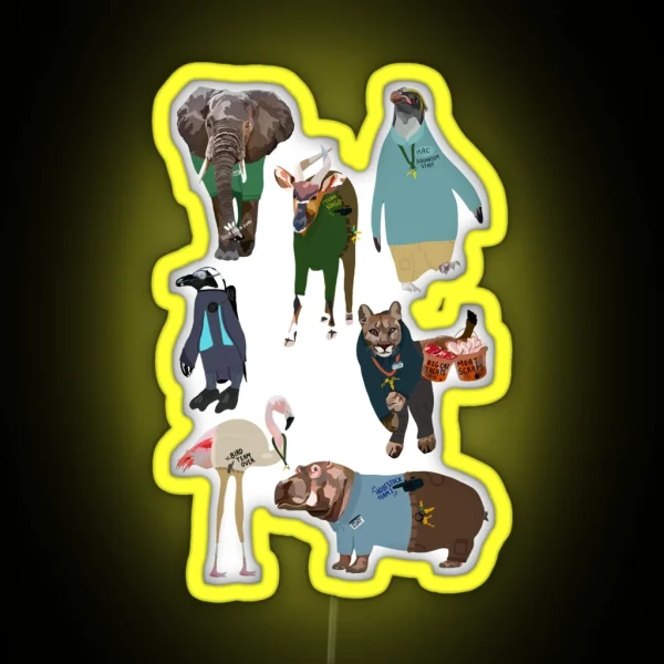 Animals As Zookeepers RGB Neon Sign