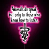 RGB LED Veterinary Animal Communication Inspirational Quote Sign with Symbol