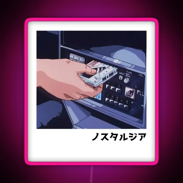 Anime Cassette Deck Retro Anime Aesthetic RGB Neon Sign