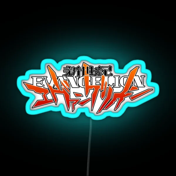 Anime Evangelion Logo RGB Neon Sign