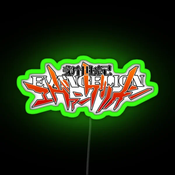 Anime Evangelion Logo RGB Neon Sign