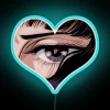 Neon Anime Eye Illuminates Dark Spaces with Vibrant RGB Color