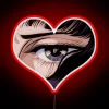 Vibrant anime-inspired neon sign with customizable RGB eye design lighting
