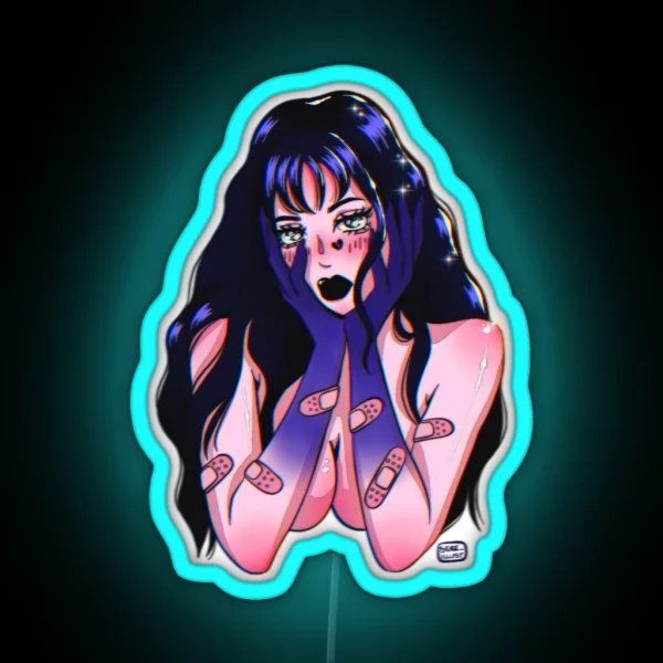 ANIME GIRL BLUE RGB Neon Sign