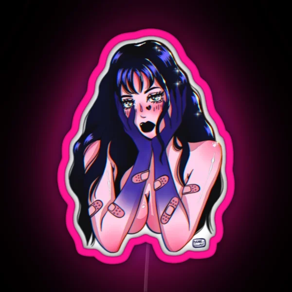 ANIME GIRL BLUE RGB Neon Sign